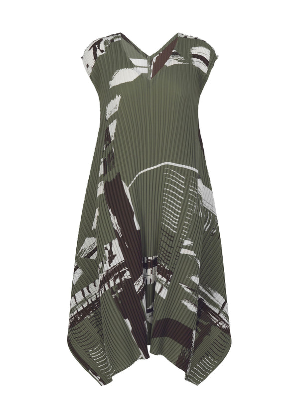 RC DORO PLEATS Dress Khaki-Hued