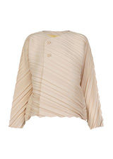 HERRINGBONE PLEATS Cardigan Ivory