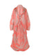 GROW PLEATS Coat Orange-Hued