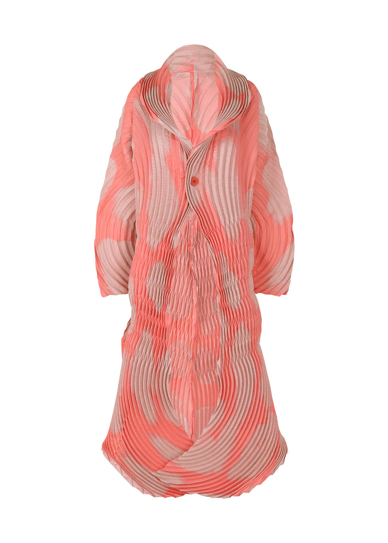 GROW PLEATS Coat Orange-Hued