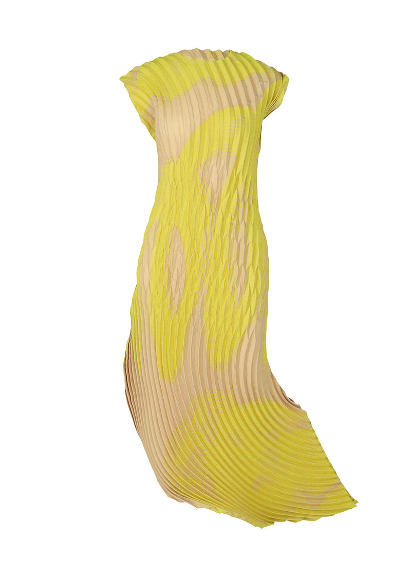 GROW PLEATS Dress Beige-Hued