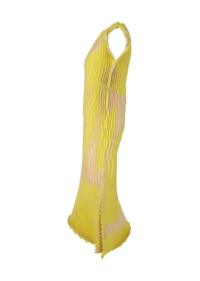 GROW PLEATS Dress Beige-Hued