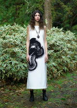 WINDING JERSEY Dress White-Hued
