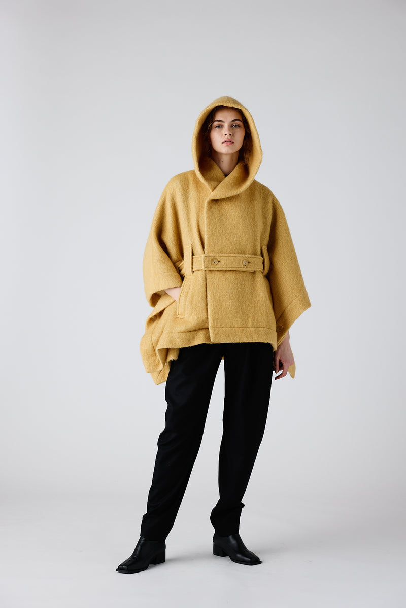 CLIP MOHAIR COAT Coat Magenta