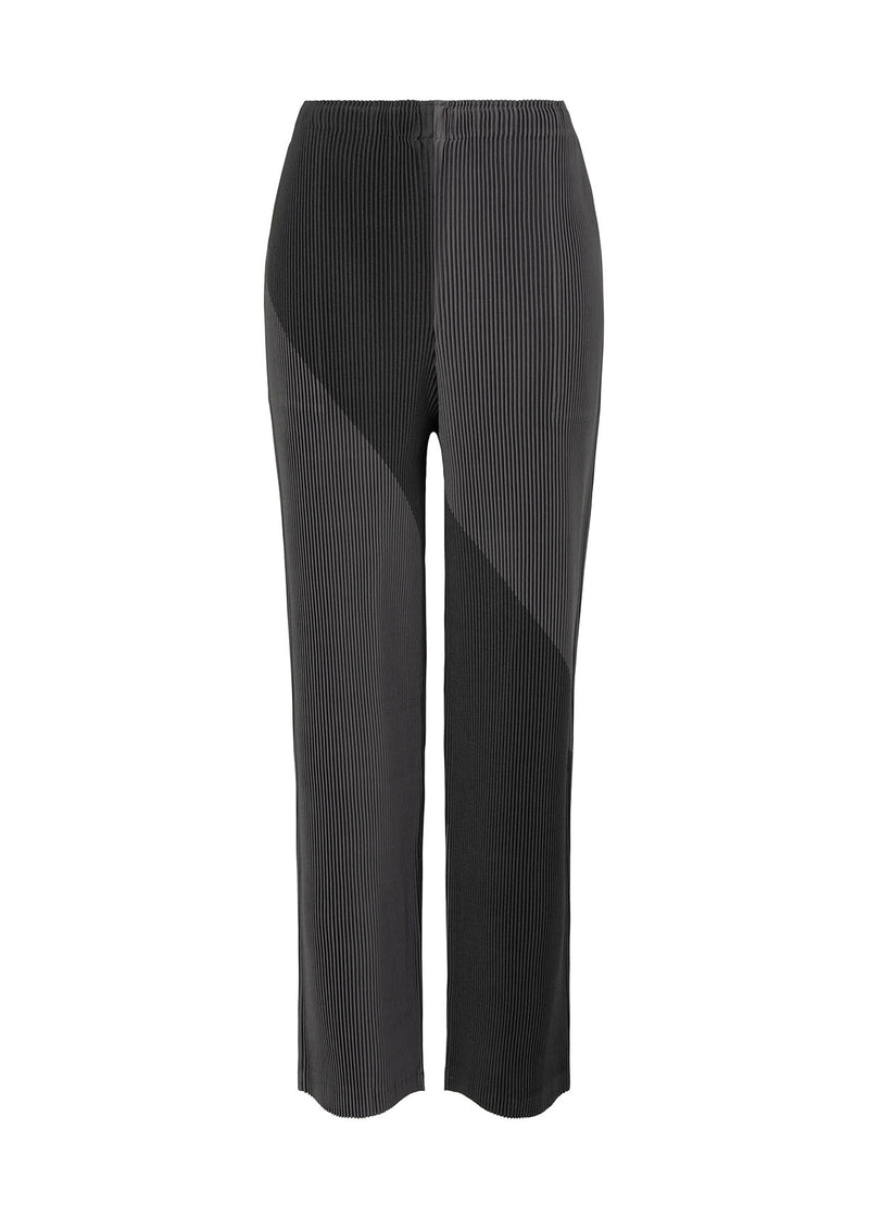 RIDGE PLEATS Trousers Black x Charcoal