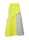 RIDGE PLEATS Skirt Light Grey x Yellow