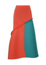 RIDGE PLEATS Skirt Blue x Red