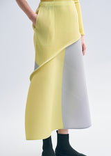 RIDGE PLEATS Skirt Blue x Red