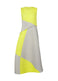 RIDGE PLEATS Dress Light Grey x Yellow