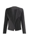 RIDGE PLEATS Cardigan Black x Charcoal