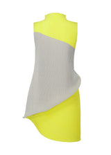 RIDGE PLEATS Tunic Light Grey x Yellow