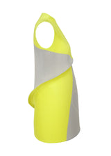 RIDGE PLEATS Tunic Light Grey x Yellow