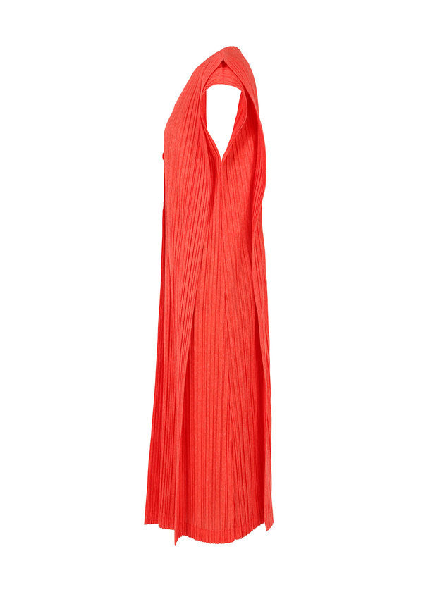 RAMIE PLEATS Vest Scarlet