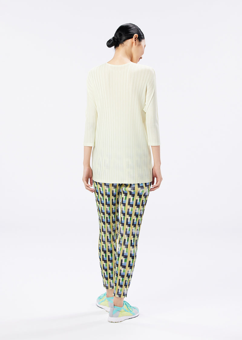 RIB PLEATS FEBRUARY Top Pale Yellow