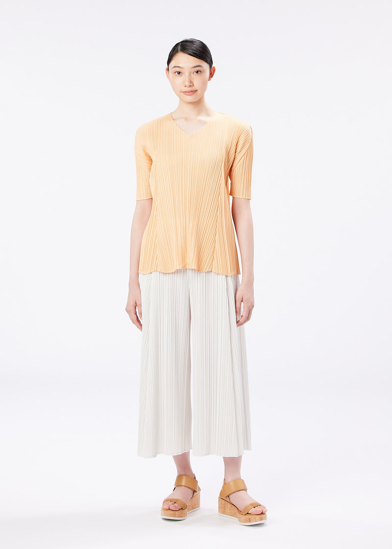 MELLOW PLEATS Top Light Beige