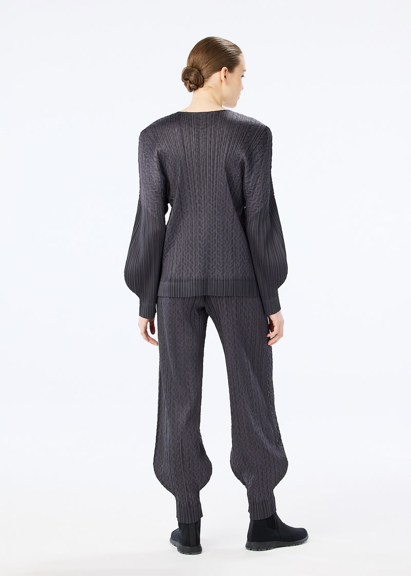 CABLE STITCH Trousers Light Beige
