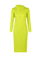 MONTHLY COLORS : DECEMBER Dress Neon Yellow