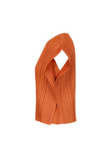 MELLOW PLEATS Top Burnt Orange