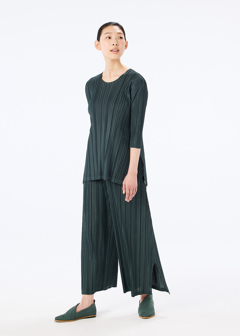 MELLOW PLEATS Top Dark Khaki