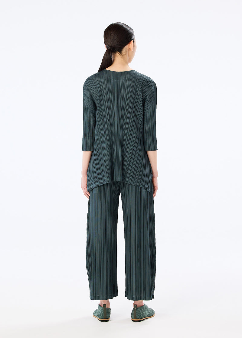 MELLOW PLEATS Top Apple Green