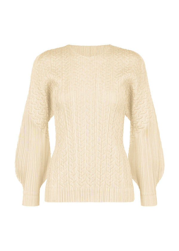 CABLE STITCH Top Light Beige