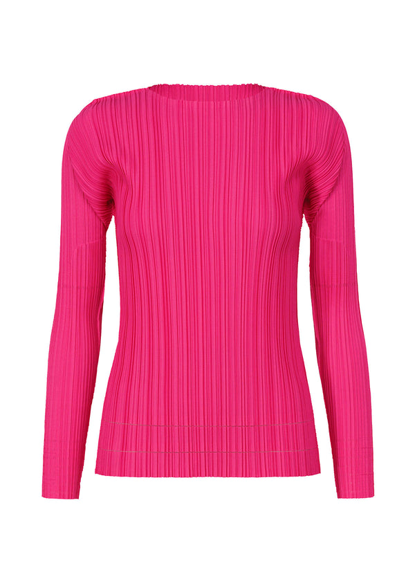 SOFT PLEATS Top Neon Pink