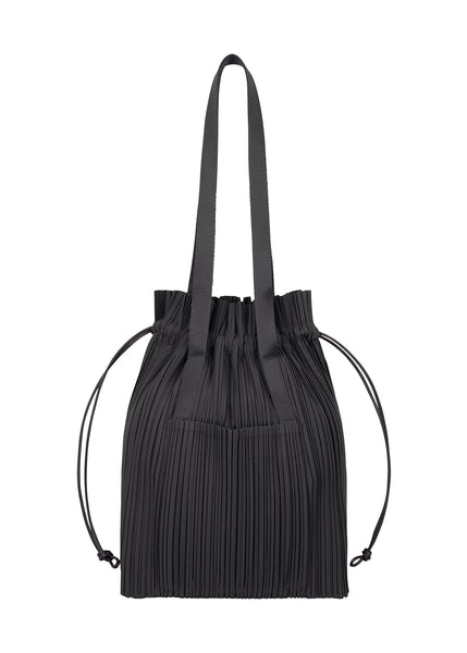 Pleats Please Issey Miyake Round Pleated Tote Bag - Black