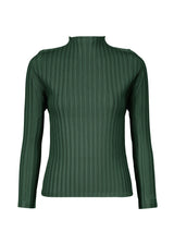 RIB PLEATS JANUARY Top Dark Green