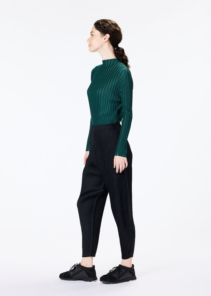 RIB PLEATS JANUARY Top Blue Grey