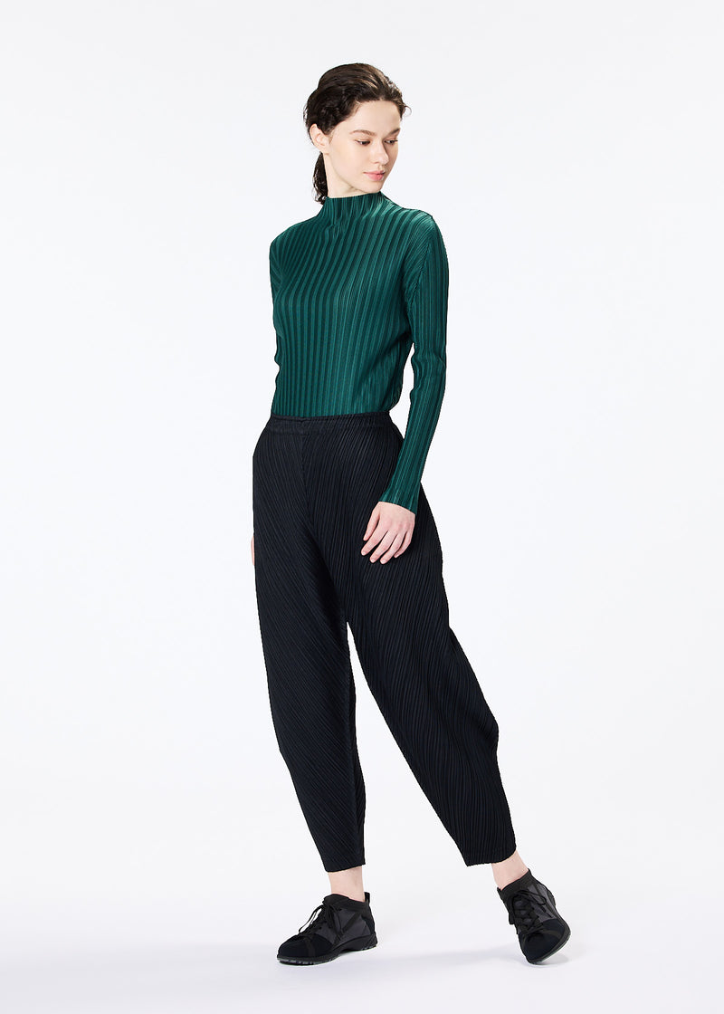 RIB PLEATS JANUARY Top Dark Green