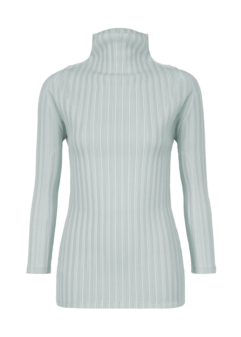 RIB PLEATS JANUARY Top Blue Grey