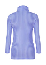 RIB PLEATS JANUARY Top Blue Grey