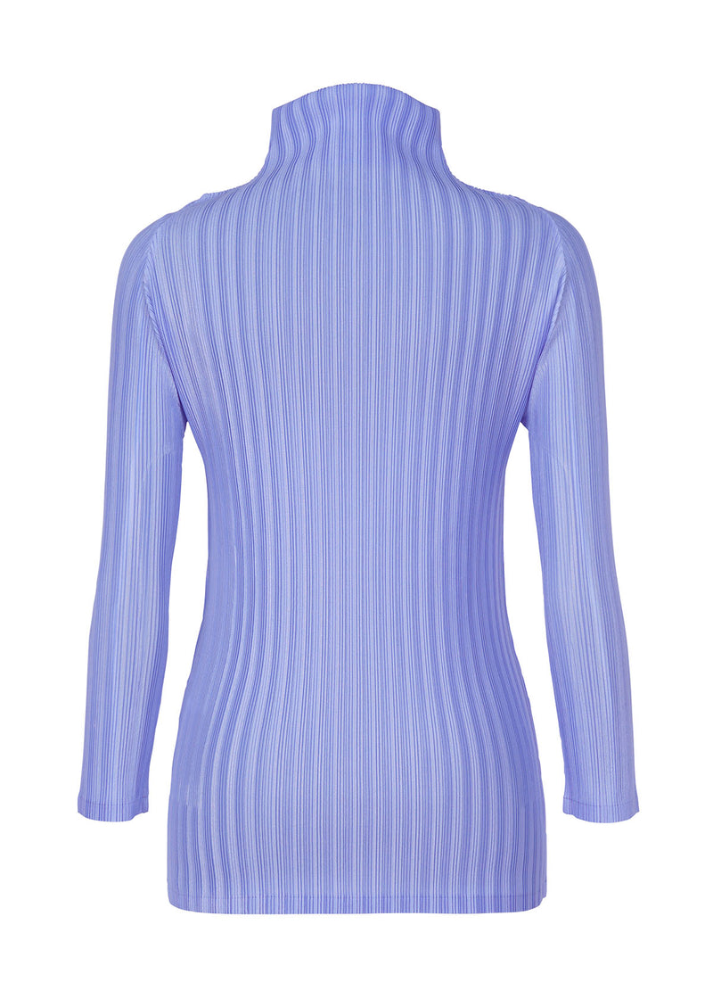 RIB PLEATS JANUARY Top Blue Grey