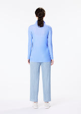 RIB PLEATS JANUARY Top Blue Grey