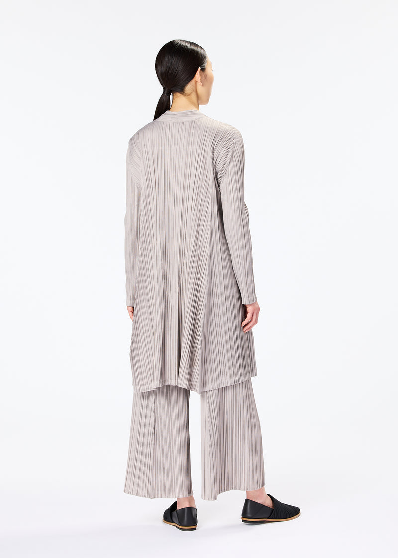 MELLOW PLEATS Coat Pink White
