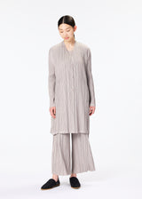 MELLOW PLEATS Coat Pink White