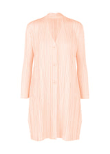 MELLOW PLEATS Coat Pink White