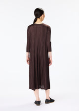 MELLOW PLEATS Dress Pink White