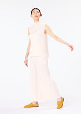 MELLOW PLEATS Top Pink White