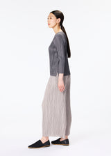 MELLOW PLEATS Top Pink White